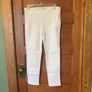 Versona White Patterned Pants (Women’s 8)